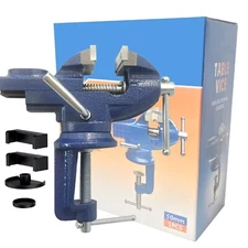 Vise Grip Woodworking Table Clamp - Heavy Duty Small Bench Vice, Ne... Fast Ship