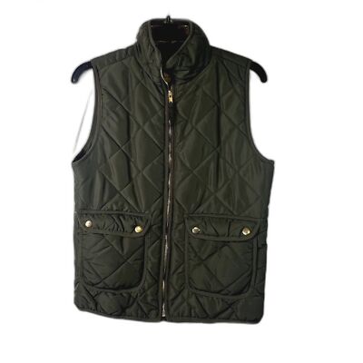 Thread & Supply Quilted Vest Olive Green Size Small Layering Fall
