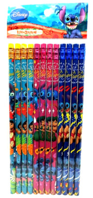 12 Disney Lilo and Stitch School Pencils Stationary Supplies Party Favors Gifts