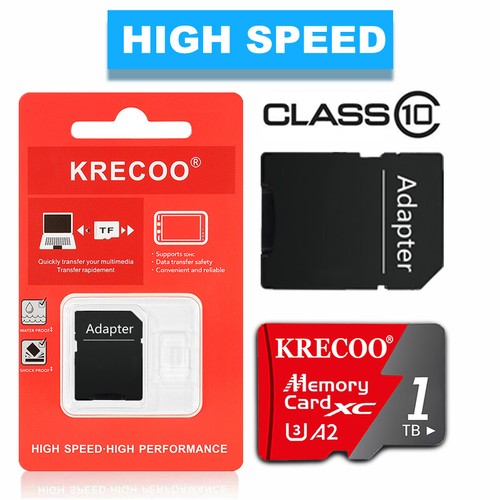 Micro SD Card Ultra Memory 128GB 256GB 1TB TF for Phone Tablet Security Camera