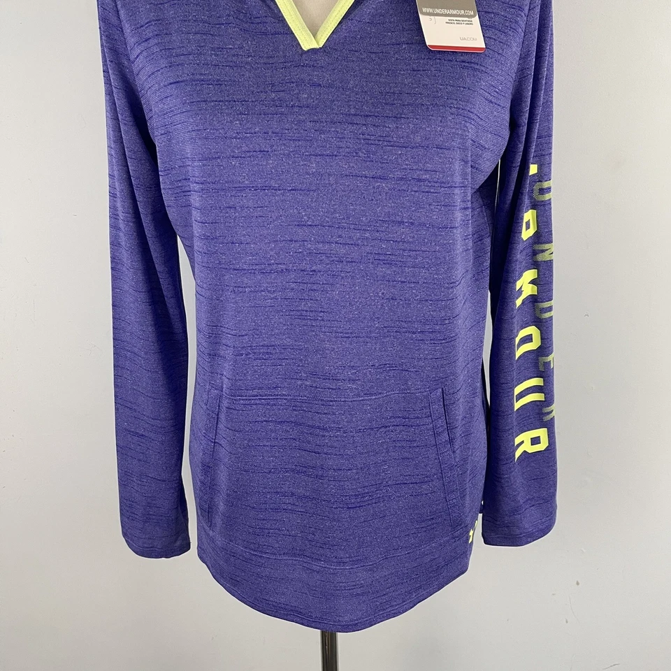 NWT Under Armour Girls Youth XL Long Sleeve Logo T-shirt Hoodie Loose Fit - Image 3 of 4