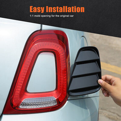 Car Tail Light Center Panel Trim For Fiat 500 2016-23 Glossy Black