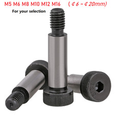 Image of SHOULDER BOLT SCREWS M5 THREAD ALLEN KEY SOCKET HEAD ¢6 ¢6.5MM HIGH TENSILE 12.9