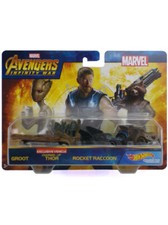 Hot Wheels Avengers Infinity War Set 1/64 Scale Character Cars Rocket Groot Thor