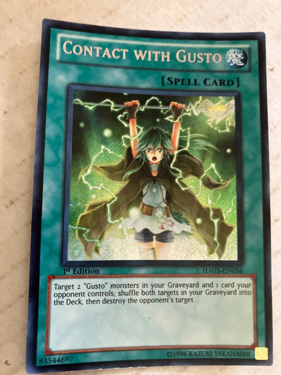 gusto yugioh cards Winda, Priestess of HA05-EN040 Super Rare 1st Edition NM Contact with gusto 1st edition