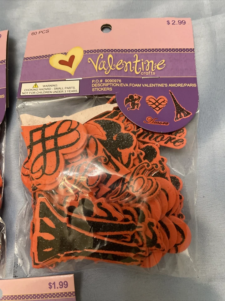 Лот наклеек сердце херувимы пены блестящий День святого Валентина дерево ремесла для скрапбукинга - Изображение 3 из 4