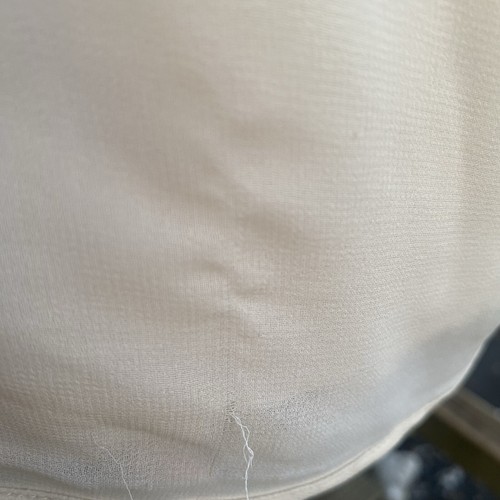 Warehouse Cream Chiffon Batwing Gothic Victorian Lace Up Blouse Size 16 - Picture 4 of 4
