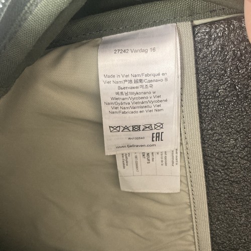 Fjallraven Vardag 16 Backpack Deep Forest Everyday Outdoor G-1000 Heavy Duty - Photo 8/9