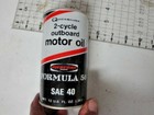  QUICKSILVER FORMULA 50 2 Cycle Oil Metal Can 12oz Mercury outboard VINTAGE — photo 1