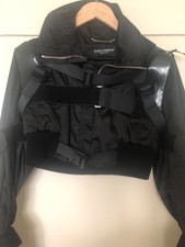 Dolce And Gabbana Crop Black Parachute Bondage Jacket. Pre-owned. Size 40
