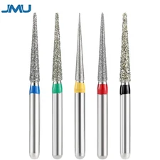 Dental Diamond Burs Needle Type FG Medium/Fine/Coarse Grit Friction Grip Burs