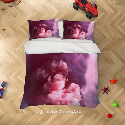 3D Purple Clouds Landscape Quilt Cover Set Bedding Sets Pillowcases Queen