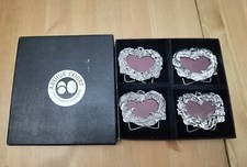 Miniature Pewter Picture Frame by Arthur Court Birds   Silver Tone Photo Frame