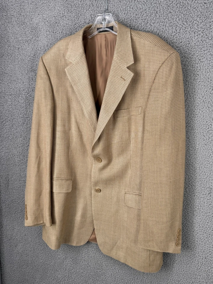 Blazer Gianfranco Ruffini Para Hombres 40L Tostado Uñas Seda Abrigo Deportivo Traje Chaqueta Foto 2 de 4