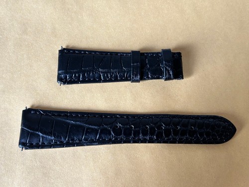 Bracelet De Montre En Cuir Noir ZEBU - 20 Mm, Neuf Sans étiquette, Fabrication Espagne