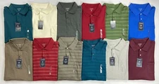 Mens Big & Tall Roundtree & Yorke Silky Finish Collection Long Sleeve Polo Shirt