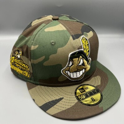 Cleveland Indians Guardians Hat Men 8 Camo 59Fifty New Era Fitted