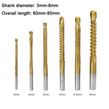 3-8mm Twist Drill Bits HSS High Steel Titanium Saw Bit Drilling Wood Metal Drill