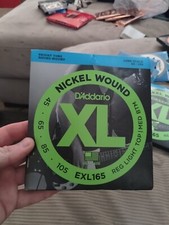 D'Addario Nickel Wound Bass Guitar Strings - 45-105 Long Scale EXL165 