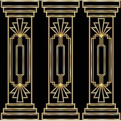 Great Roaring 1920's Backdrop 4' x 30' Plastic Roaring 20s Party Decorations