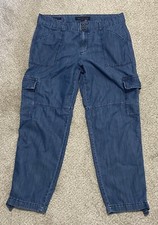 Tommy Hilfiger Chelsea Stretch Cargo Jeans Pants Jogger Denim Womens Size 10
