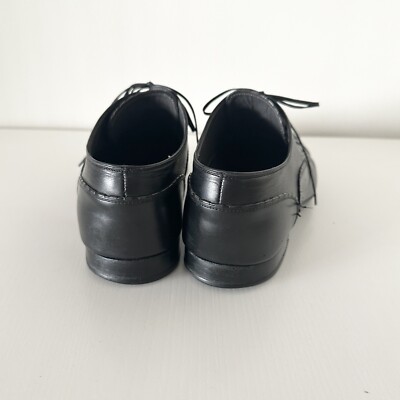 Louis Vuitton Cap Toe Oxford Derby Black Leather Lace Up Dress