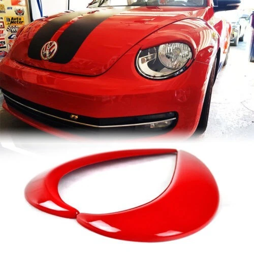 LY3D RED 11-19 For Volkswagen VW Beetle Coupe Convertible Front Eyebrows Eyelid Foto 4 de 4