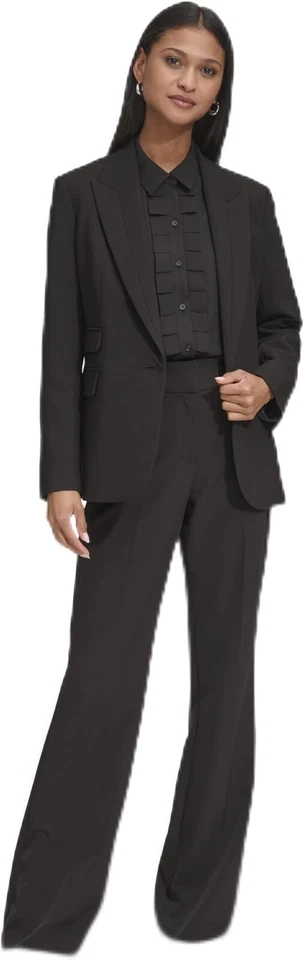 Blazer feminino clássico terno de um botão KARL LAGERFELD (tamanho 12 grande) - Imagem 2 de 4