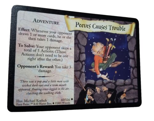 Harry Potter TCG Trading Card Game "Peeves Causes Trouble" 60/116 UNPLAYED NM+ - Picture 1 of 2