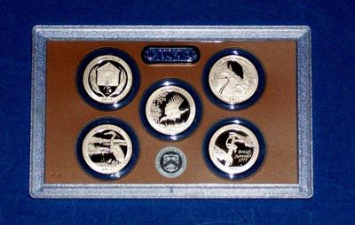 2015 S Clad Proof Quarter Set- Gem Proof Deep Cameo-No Box COA