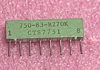 CTS 750-83-R270K isolated 4-resistor array 8-pin SIP