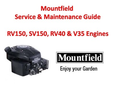 Mountfield Problemlösungs- und Wartungsanleitung RV150 SV150 RV40 & V35 Motoren