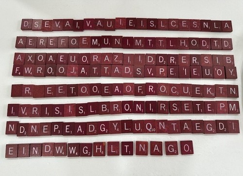Vintage Genuine 50th Anniversary Scrabble 154 tiles with bag - Picture 5 of 11