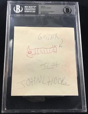 John Lee Hooker &ldquo;Blues Brothers&rdquo; Signed Guitar Sketch Beckett BAS Very RARE!
