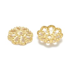 Gold Plated Bead Caps 9mm x 300 Jewellery Making Findings Craft UK