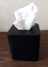 Vintage HOME Target Brand Black Metal Tissue Box Cover Sold As Is