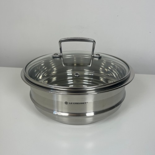 Le Creuset 3-Ply Stainless Steel Multi Steamer Insert with Glass Lid