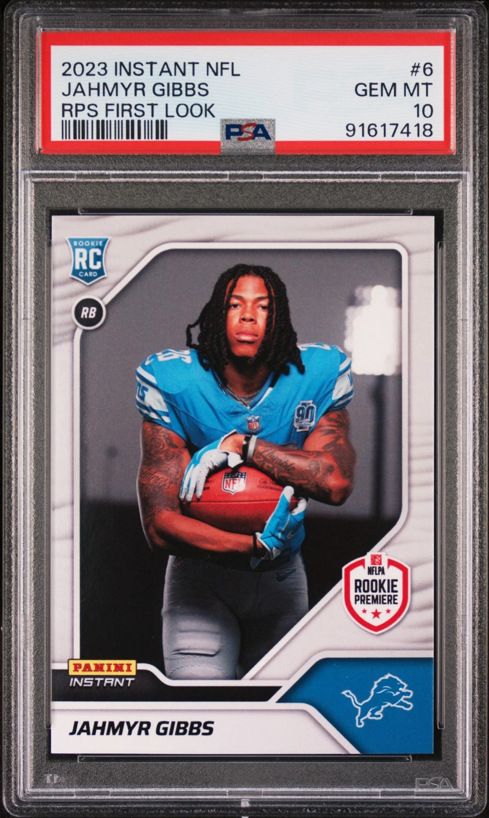 Jahmyr Gibbs Panini Instant NFL Rps First Look #6 Base