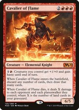 MTG - Cavalier of Flame - Core Set 2020 - X1 - (MP+D) - SLEEVE PLAYABLE