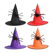 Halloween Witch Hat Pointed Hat Modern Wide Brim Cap Halloween Costume Accessory
