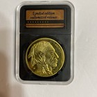 Collectors 2021- 1 Oz Gold plated Indian Head Buffalo Coin Copy — photo 3