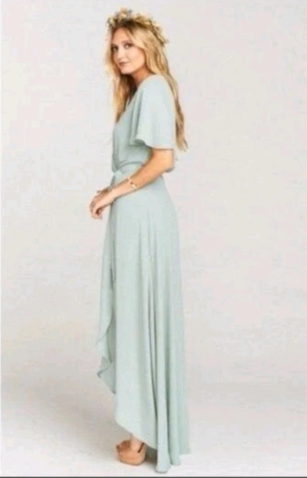 Show Me Your Mumu Sophia Envoltura Plata Salvia Etérica Corbata Flujosa Cintura Talla L Foto 2 de 4