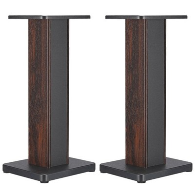 2pcs Wood Grain Speaker Stands 23.6'' Floor Speaker Stand Hollowed Stands
