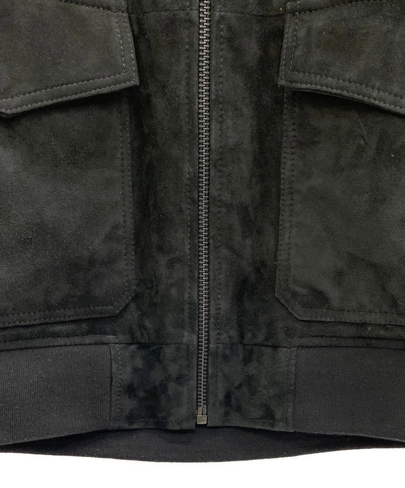 Michael Kors Suede Leather Zip Blouson Jacket Men's Size L Black - product detail image 7