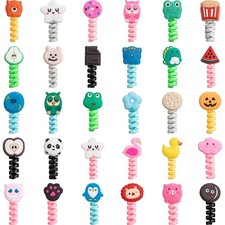 32 Stück bunte Cartoon Ladekabel Schutzfolien 2 x 3 cm, mehrere Farben 