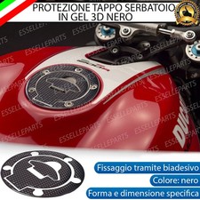 ADESIVO 3D NERO PROTEZIONE TAPPO SERBATOIO PER DUCATI MONSTER 600 (1994-2002)