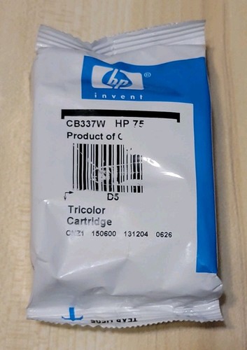 HP 75 Tri Color Tintenpatrone Original OEM CB337W Neu Versiegelt  - Bild 1 von 2
