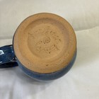 Signed  Blue Spruce Pottery Drip Handmade Coffee Mugs. Set of 4 New — photo 3
