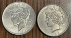 ESTATE FIND good looking 2 coins 1922 Peace Silver Dollar 90%