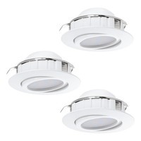 Eglo 3Er Set LED Einbaustrahler Pineda, Spots Aus Kunststoff, 3 Einbauleuchten